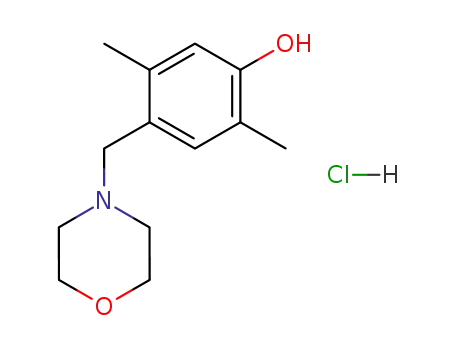 Molecular Structure of 33625-43-3 (2,5-DIMETHYL-4-(MORPHOLINOMETHYL)PHENOL HYDROCHLORIDE)