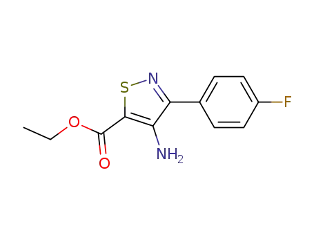 Molecular Structure of 100361-54-4 (ethyl 4-amino-3-(4-fluorophenyl)isothiazole-5-carboxylate)