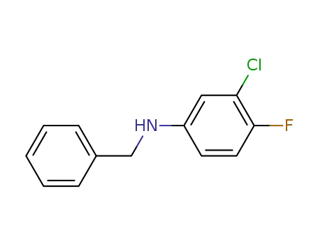 Molecular Structure of 131776-32-4 (N-(3-chloro-4-fluorophenyl)-benzenemethanamine)