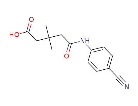 Molecular Structure of 694436-82-3 (5-[(4-cyanophenyl)amino]-3,3-dimethyl-5-oxopentanoic acid)