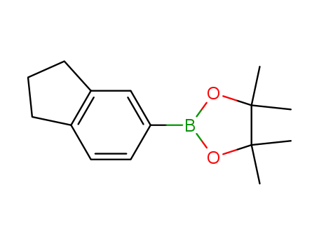 Molecular Structure of 445303-13-9 (2-(2,3-Dihydro-1H-inden-5-yl)-4,4,5,5-tetramethyl-1,3,2-dioxaborolane)