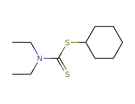 Molecular Structure of 56905-28-3 (Carbamodithioic acid, diethyl-, cyclohexyl ester)