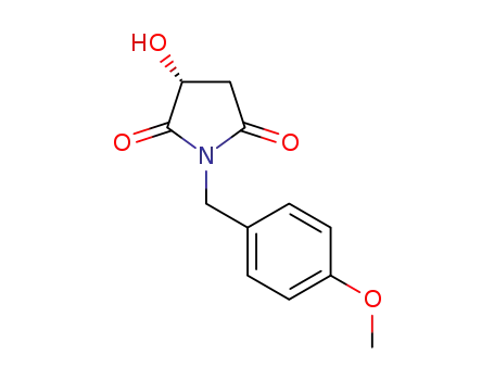 Molecular Structure of 1312764-95-6 ((R)-3-hydroxy-N-(4-methoxybenzyl)pyrrolidine-2,5-dione)