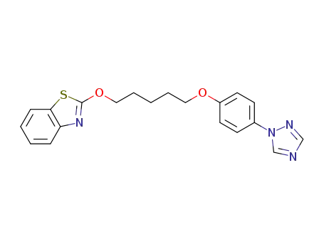 2-(5-(4-(1H-1,2,4-triazol-1-yl)phenoxy)pentyloxy)benzo[d]thiazole