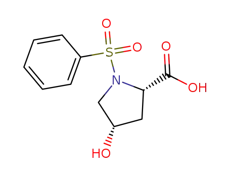 Molecular Structure of 16257-78-6 (1-(benzenesulphonyl)-4-hydroxypyrrolidine-2-carboxylic acid)