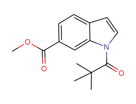 Molecular Structure of 957127-83-2 (N-BOC-1H-INDOLE-6-CARBOXYLIC ACID METHYL ESTER)