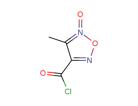 Molecular Structure of 50412-70-9 (1,2,5-Oxadiazole-3-carbonyl chloride, 4-methyl-, 5-oxide (9CI))