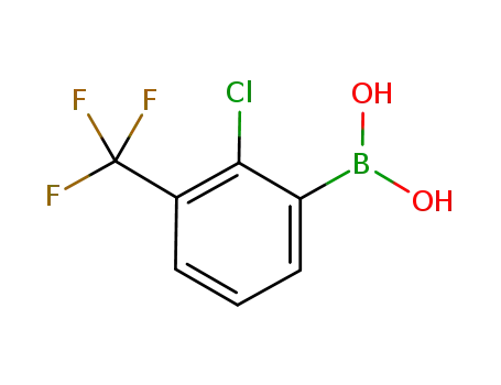 Molecular Structure of 957061-11-9 (2-Chloro-3-trifluoromethylphenylboronic acid)