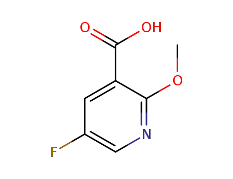 Molecular Structure of 884494-82-0 (5-Fluoro-2-methoxynicotinic acid)