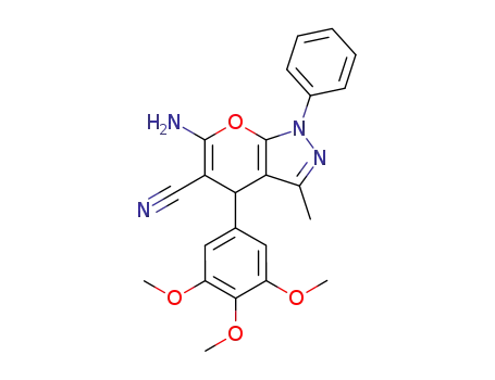 6-amino-3-methyl-1-phenyl-4-(3,4,5-trimethoxyphenyl)-1,4-dihydropyrano[2,3-c]pyrazole-5-carbonitrile