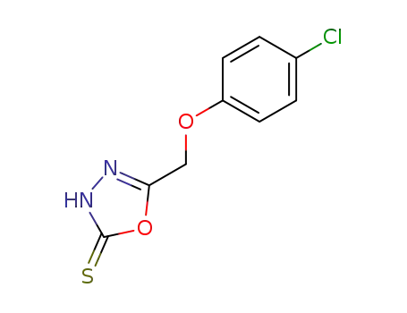 Molecular Structure of 62382-85-8 (5-[(4-CHLOROPHENOXY)METHYL]-1,3,4-OXADIAZOLE-2-THIOL)