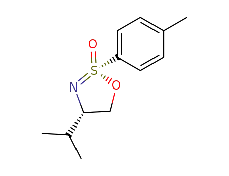Molecular Structure of 145679-46-5 ((2S,4S)-(-)-4-ISOPROPYL-2-P-TOLUENE-4,5-DIHYDRO-(1,2LAMBDA6,3)-OXATHIAZOLE 2-OXIDE)