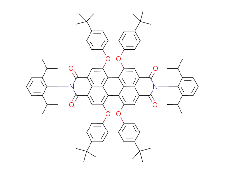 Molecular Structure of 112078-08-7 (1,6,7,12-Tetrakis(4-tert-butylphenoxy)-N,N'-bis(2,6-diisopropylphenyl)-3,4,9,10-perylenetetracarboxylic DiiMide)