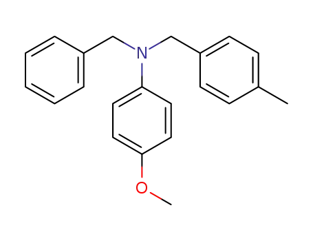 Molecular Structure of 62849-46-1 (Benzenemethanamine,
N-(4-methoxyphenyl)-4-methyl-N-(phenylmethyl)-)