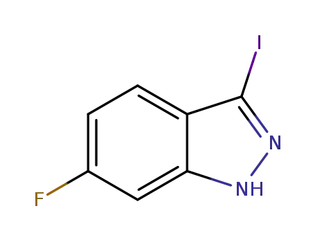 Molecular Structure of 885522-07-6 (6-FLUORO-3-IODO (1H)INDAZOLE)