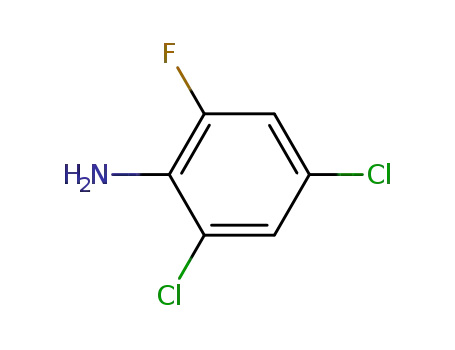 Molecular Structure of 3831-70-7 (Benzenamine, 2,4-dichloro-6-fluoro-)