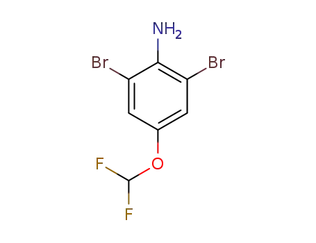 Molecular Structure of 1000575-08-5 (2,6-Dibromo-4-(difluoromethoxy)aniline)