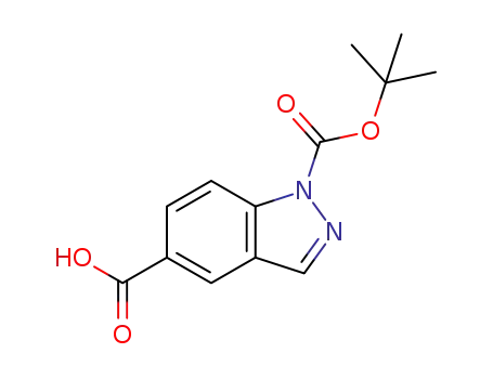 Molecular Structure of 885954-14-3 (1-BOC-5-INDAZOLECARBOXYLIC ACID)