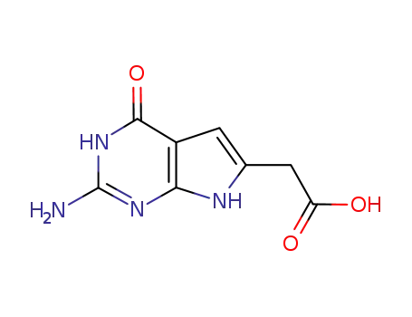 Molecular Structure of 351185-23-4 (2-aMino-4,7-dihydro-4-oxo-3H-Pyrrolo[2,3-d]pyriMidine-6-acetic acid)