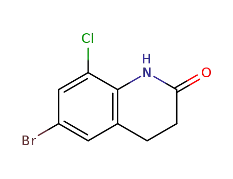 Molecular Structure of 1404367-50-5 (6-bromo-8-chloro-3,4-dihydroquinolin-2(1H)-one)