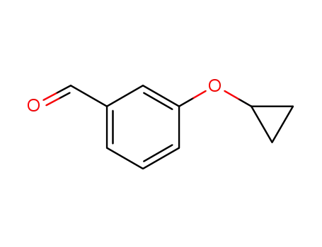 Molecular Structure of 1032527-40-4 (3-(cyclopropyloxy)Benzaldehyde)