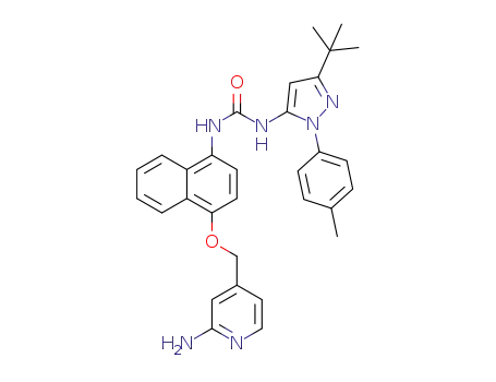 1-(4-((2-aminopyridin-4-yl)methoxy)naphthalen-1-yl)-3-(3-tert-butyl-1-p-tolyl-1H-pyrazol-5-yl)urea