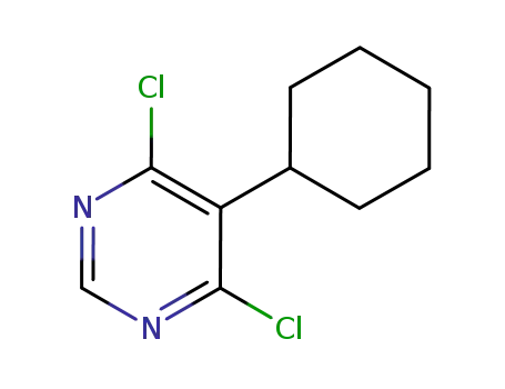 Molecular Structure of 285139-92-6 (Pyrimidine, 4,6-dichloro-5-cyclohexyl-)