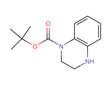Molecular Structure of 887590-25-2 (3,4-DIHYDRO-2H-QUINOXALINE-1-CARBOXYLIC ACID TERT-BUTYL ESTER)