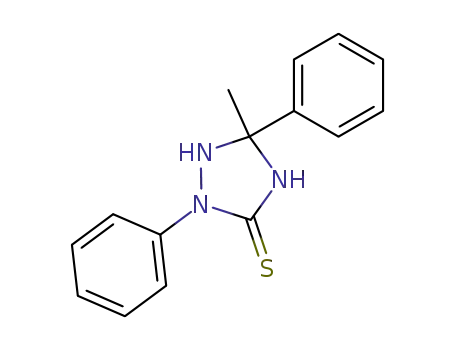 Molecular Structure of 39263-76-8 (1,2,4-Triazolidine-3-thione, 5-methyl-2,5-diphenyl-)