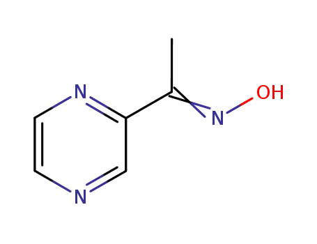 Molecular Structure of 141190-61-6 (Ethanone, 1-pyrazinyl-, oxime (9CI))