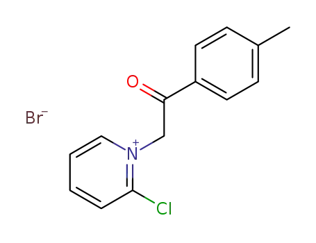 Molecular Structure of 61657-04-3 (Pyridinium, 2-chloro-1-[2-(4-methylphenyl)-2-oxoethyl]-, bromide)