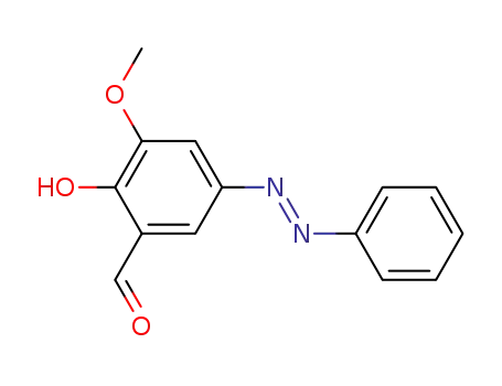 Molecular Structure of 52607-63-3 (3‐methoxy‐5‐(phenyldiazenyl)salicylaldehyde)