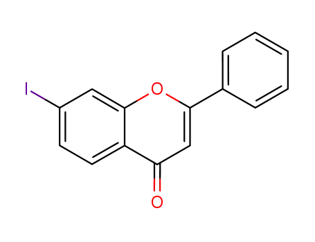 Molecular Structure of 1026-11-5 (4H-1-Benzopyran-4-one, 7-iodo-2-phenyl-)