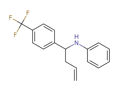 Molecular Structure of 1607444-37-0 (N-(1-(4-(trifluoromethyl)phenyl)but-3-en-1-yl)aniline)
