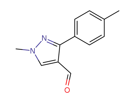 Molecular Structure of 304477-41-6 (1-Methyl-3-p-tolyl-1H-pyrazole-4-carbaldehyde)
