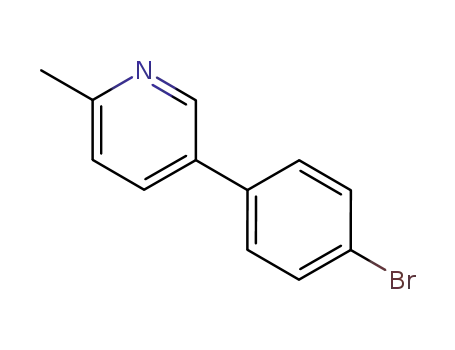 Molecular Structure of 65219-21-8 (Pyridine, 5-(4-bromophenyl)-2-methyl-)