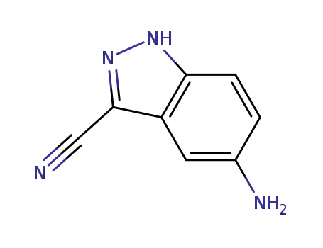 Molecular Structure of 89939-59-3 (5-AMINO-1H-INDAZOLE-3-CARBONITRILE)