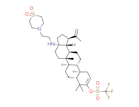 (1R,3aS,5aR,5bR,7aR,11aR,11bR,13aR,13bR)-3a-((2-(1,1-dioxidothiomorpholino)ethyl)amino)-5a,5b,8,8,11a-pentamethyl-1-(prop-1-en-2-yl)-2,3,3a,4,5,5a,5b,6,7,7a,8,11,11a,11b,12,13,13a,13b-octadecahydro-1H-cyclopenta[a]chrysen-9-yl trifluoromethanesulfonate