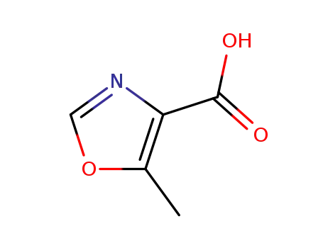 Molecular Structure of 103879-58-9 (5-METHYL-1,3-OXAZOLE-4-CARBOXYLIC ACID)
