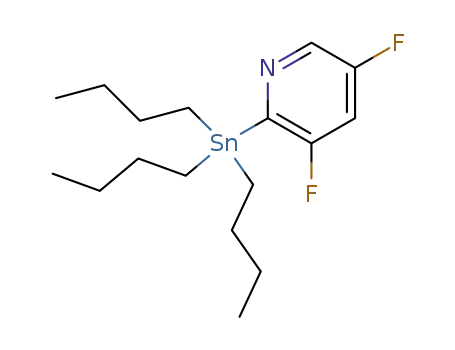 Molecular Structure of 765917-25-7 (3,5-Difluoro-2-tributylstannylpyridine)