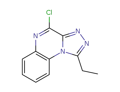 Molecular Structure of 91895-40-8 ([1,2,4]Triazolo[4,3-a]quinoxaline, 4-chloro-1-ethyl-)