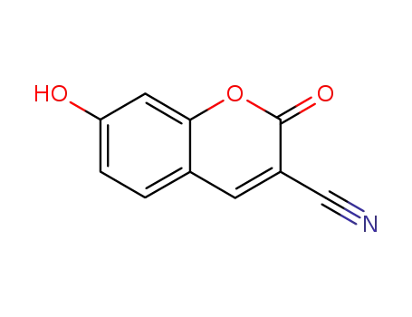 Molecular Structure of 19088-73-4 (3-Cyano-7-hydroxycoumarin)