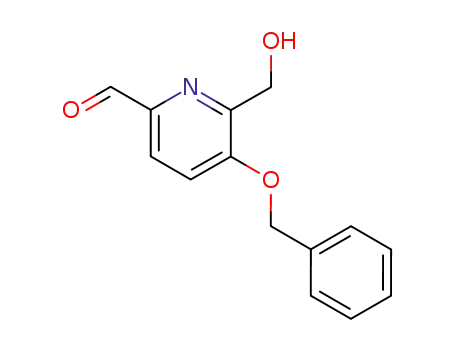 Molecular Structure of 38029-04-8 (3-BENZYLHYDROXY-6-HYDROXYMETHYLPYRIDINE-2-CARBOXALDEHYDE HYDROCHLORIDE)