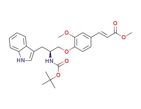(S,E)-methyl 3-(4-(2-((tert-butoxycarbonyl)amino)-3-(1H-indol-3-yl)propoxy)-3-methoxyphenyl)acrylate