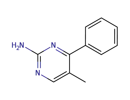 Molecular Structure of 61541-77-3 (5-METHYL-4-PHENYLPYRIMIDIN-2-AMINE)