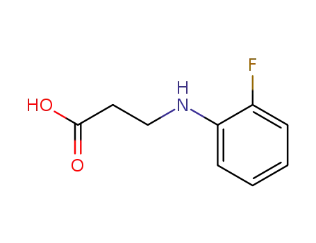 Molecular Structure of 38470-19-8 (N-(2-FLUOROPHENYL)-3-AMINOPROPIONIC ACID)