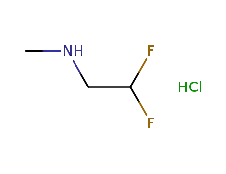 Molecular Structure of 139364-36-6 (2,2-DIFLUORO-N-METHYLETHANAMINE HYDROCHLORIDE)