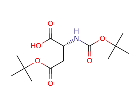 Molecular Structure of 155542-33-9 (D-Aspartic acid, N-[(1,1-diMethylethoxy)carbonyl]-, 4-(1,1-diMethylethyl) ester)