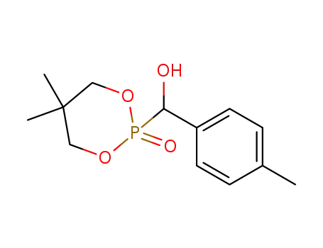 Molecular Structure of 186968-54-7 ((5,5-Dimethyl-2-oxo-2λ<sup>5</sup>-[1,3,2]dioxaphosphinan-2-yl)-p-tolyl-methanol)