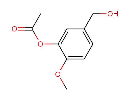 Molecular Structure of 63867-05-0 (Benzenemethanol, 3-(acetyloxy)-4-methoxy-)